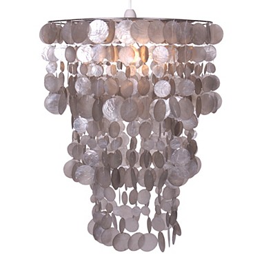 Metallic Lamp Shades on Silver Capiz Easy Fit Lamp Shade   Lamp Shades   Lighting   Home