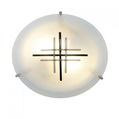 Litecraft Roger 2 Lamp Opal Glass Ceiling Light