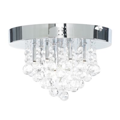 Mirrored Chrome Galaxy Crystal Ceiling Light