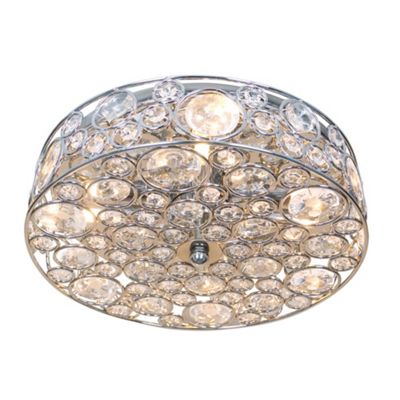 Astroid Crystal Flush Ceiling Light