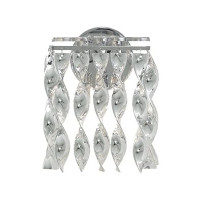 Litecraft Chrome spiral twizzle wall light