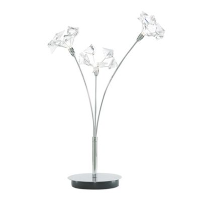 Litecraft Kite K9 Crystal Glass Halogen Chrome Table Lamp
