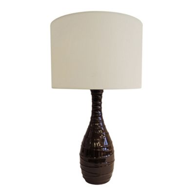 Litecraft Chocolate Gloss Tessa Table Lamp