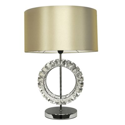 Chrome Liberty Crystal Table Lamp