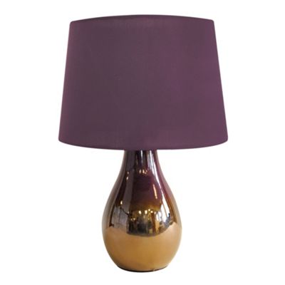 Litecraft Plum Glazed Base Mini Table Lamp