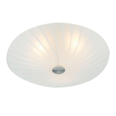 Litecraft Decorative Glass 40cm Flush Ceiling Light