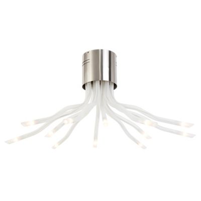 Surreal 12 Lamp Satin Chrome Ceiling Light