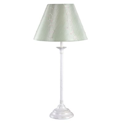 Litecraft Traditional Table Lamp with Green Shade