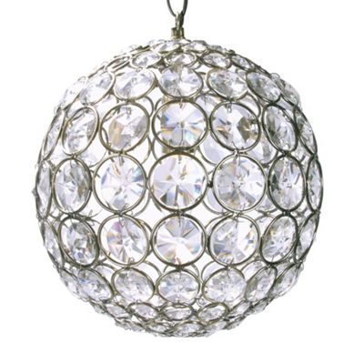 Small Faceted Ball Polished Gold Ceiling Light