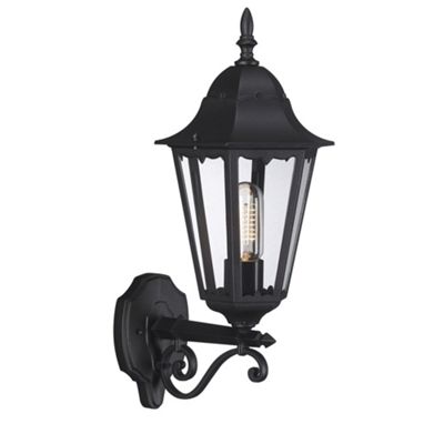 Litecraft Black Ancona Upwards Outdoor Wall Light