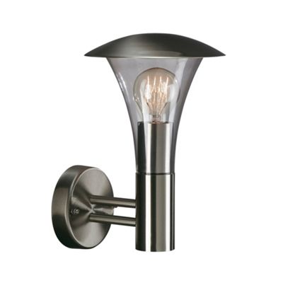 Litecraft Stainless Steel Fiorenza Upward Outdoor Wall Light