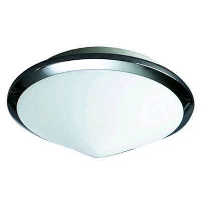 Polished Chrome Round Flush Bathroom Ceiling Light