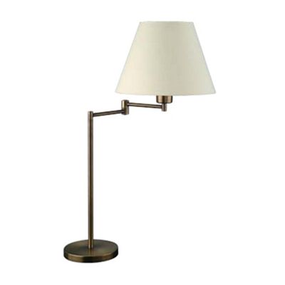 Antique Bronze Leamington Table Lamp with Cream