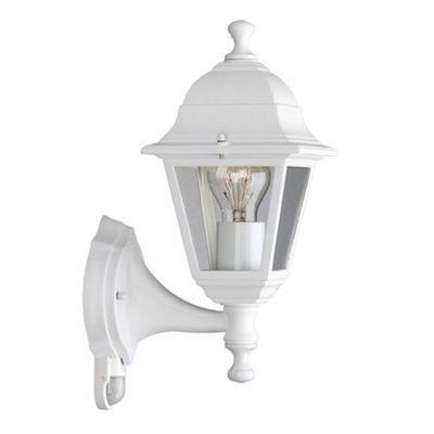 White Venizio Upward Security Wall Light with