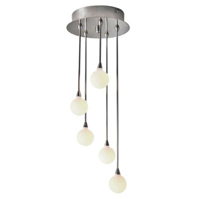 Litecraft Taranto 5 Light Fixed Rod Ceiling Light