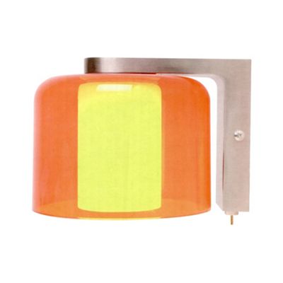 Brushed Aluminium Cyber Wall Light with Orange