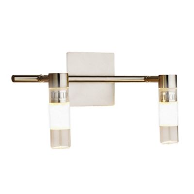 Brushed Chrome Belize 2 Light Bathroom Wall Light