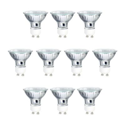 Pack of 10 50w GU10 Halogen Clear Light Bulbs