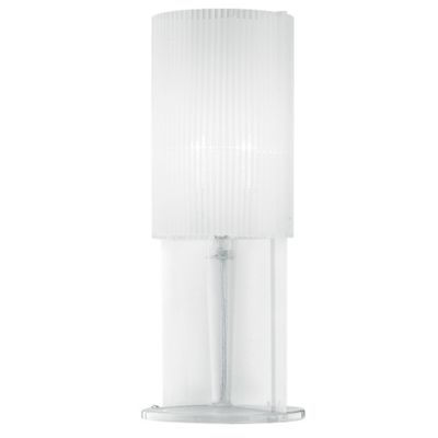 Litecraft Pack of 2 White Acrylic Ribbed Table Lamps