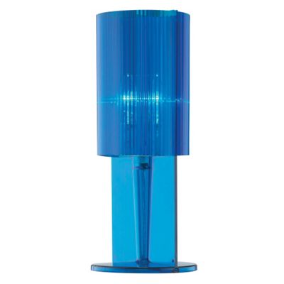 Litecraft Pack of 2 Blue Acrylic Ribbed Table Lamps