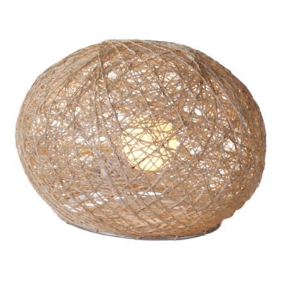 Litecraft Pack of 2 Natural Abaca Pebble Table Lamps