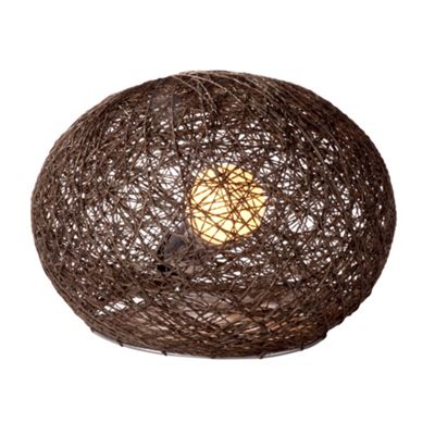 Pack of 2 Chocolate Abaca Pebble Table Lamps