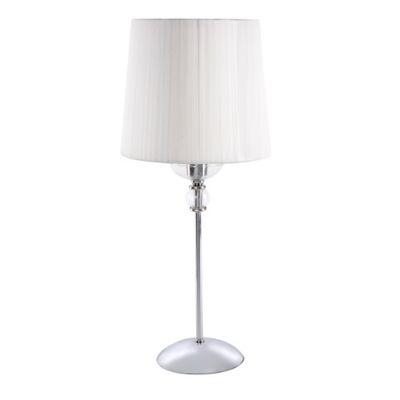 Litecraft Pack of 2 Chrome Table Lamp with Ribbed Shades