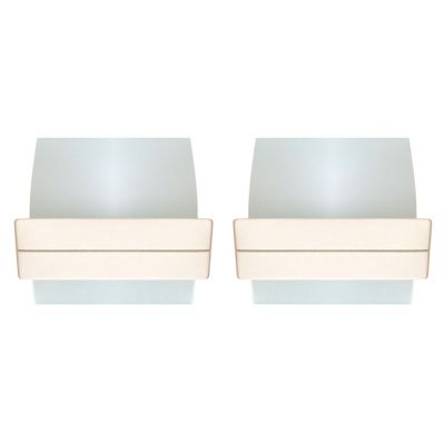 Pack of Two Novi Frosted Glass Wall Lights