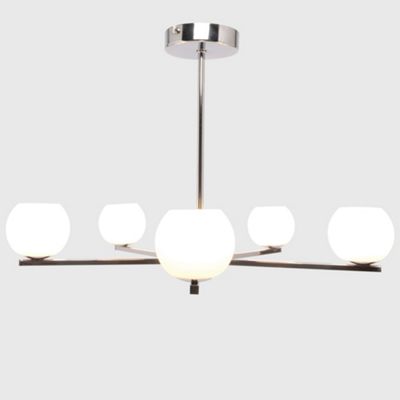 Litecraft Chrome Millennium 5 Light Ceiling Light