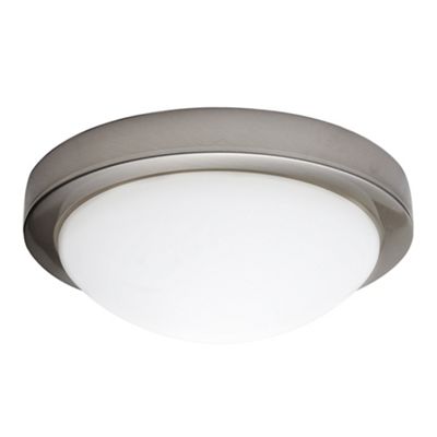 Brushed Chrome Energy Saving Flush Ceiling Light