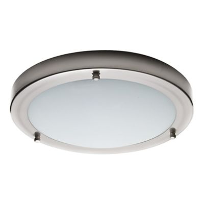 Litecraft Brushed Chrome Trinity Flush Ceiling Light