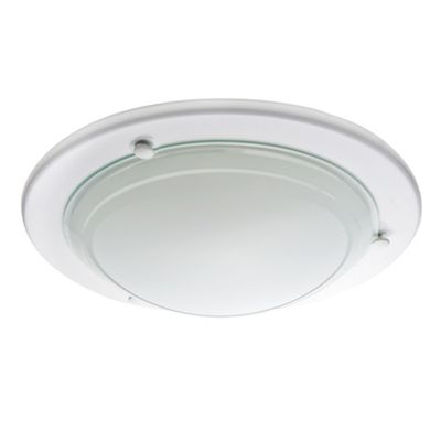 Litecraft Pack of 2 White Kingston Flush Ceiling Light