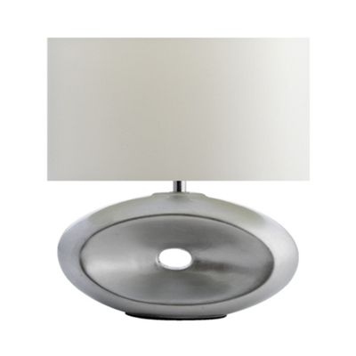 Litecraft Silver Doughnut Table Lamp