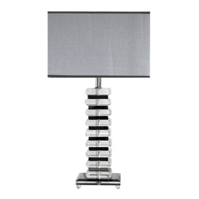 K9 Crystal Stacked Oval Block Table Lamp with