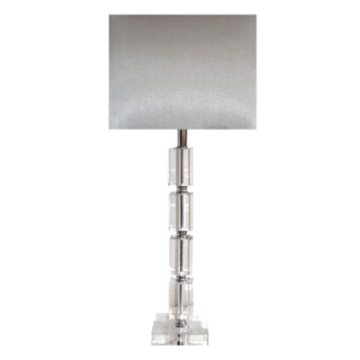 Litecraft K9 Crystal Stacked Rectangular Table Lamp with