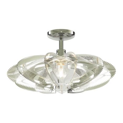 Gyro Flush Chrome Ceiling Light