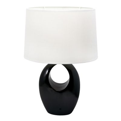 Litecraft Black Gloss O Table Lamp