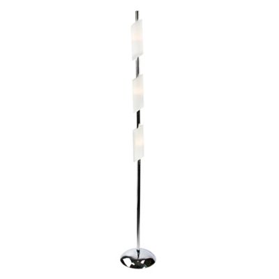 Chrome Wraped Glass Halogen Floor Lamp