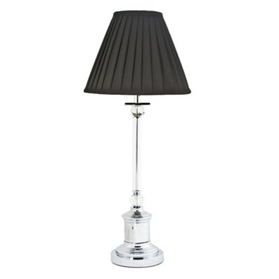 Litecraft Chrome and Glass Slim Table Lamp