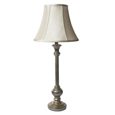 Litecraft Brushed Silver Resin Table Lamp