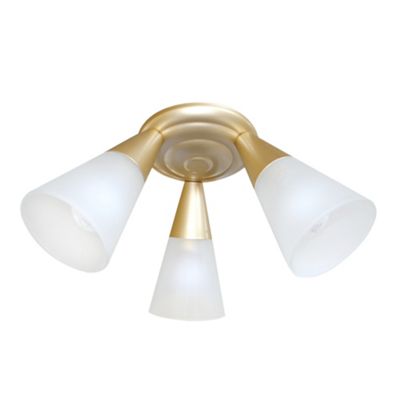 Litecraft Pack of 2 Matt Gold Mindoro 3 Light Ceiling Light