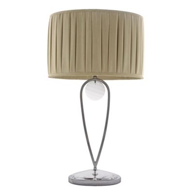 Chrome Crystal Tear Drop Large Table Lamp