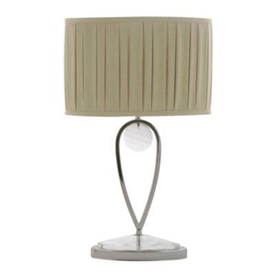 Litecraft Chrome Crystal Teardrop Small Table Lamp