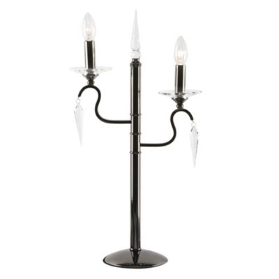 Litecraft Black chrome kazan table lamp