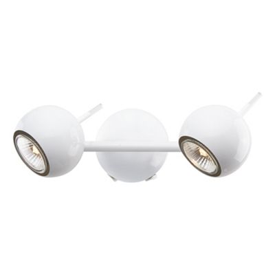 Litecraft White bobble 2 light wall light