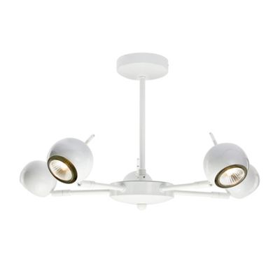 Litecraft White bobble 5 light ceiling light