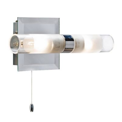 Litecraft Chrome bathroom switched wall light