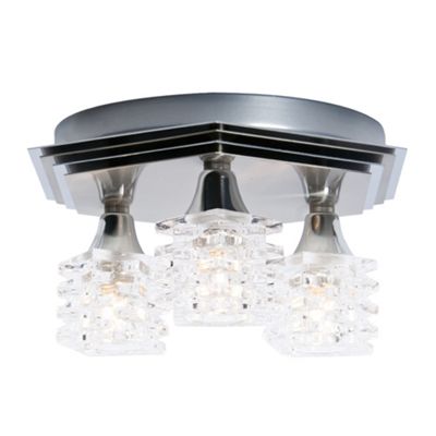 Litecraft Chrome tonique 3 light ceiling light