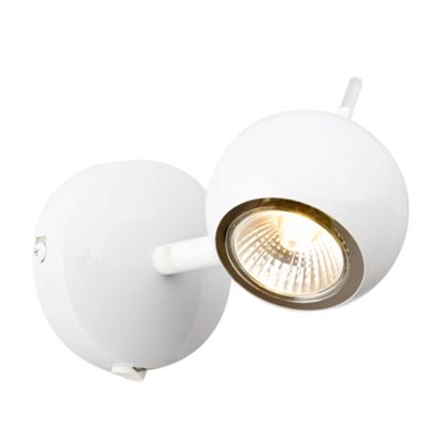 Litecraft White bobble switched single wall light