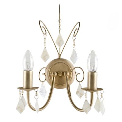 Serenity cream and gold wall light